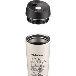 Термокружка Ardesto Coffee Тime Meowning 450 мл Бежева (AR2645WC) - мініатюра 7
