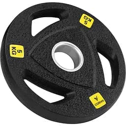 Диск олимпийский Cornix 1 x 5 кг 51 мм металлический, прорезиненный Black XR-0425