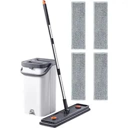 Набор швабра и ведро с отжимом Joybos Z87 (четыре сменные насадки)