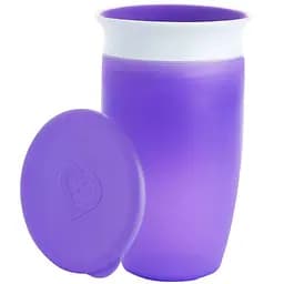 Чашка-непроливайка Munchkin Miracle 360 ​​с крышкой 296 мл фиолетовая (051861)