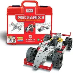 Металлический конструктор, развивающий в пластиковом кейсе Zephyr "MECHANIX" №3 (202 элм./18 моделей)