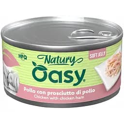 Вологий корм Oasy Dog Wet Natury для собак курка з шинкою 150 г