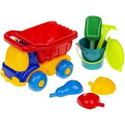 Дитяча іграшкова машина Colorplast "Бджілка" C0039 з набором для пісочниці Червоний