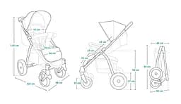 Прогулянкова коляска Lionelo Annet Plus Concrete - мініатюра 10