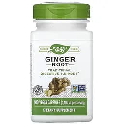Корінь імбиру Nature's Way Ginger Root 100 вегетаріанських капсул