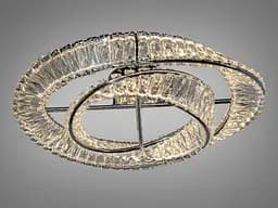 Кришталева стельова LED-люстра Diasha 562/600+400CH, пульт, 105 W, 60 см, 12-20m2 - мініатюра 3