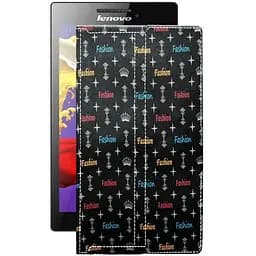 Чехол StatusCASE из экокожи для планшета Lenovo Tab 2 A7-30 Фэшн черный