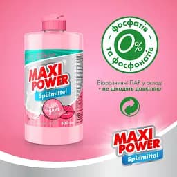 Засіб для миття посуду Maxi Power Бабл Гам 500 мл - мініатюра 5
