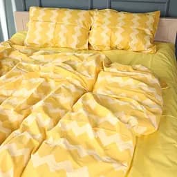 Комплект постільної білизни Mirson Сатин 22-1406 Yellow Waves 220х200 см (2200010928693)