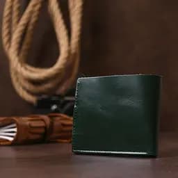 Універсальне шкіряне портмоне Shvigel 16462 зелене - мініатюра 8