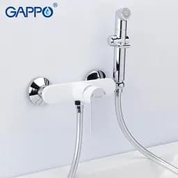 Змішувач для душу з гігієнічною лійкою GAPPO G2048-8, білий/хром - мініатюра 3