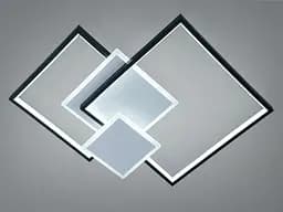 Світлодіодна Люстра стельова Diasha MX2250-2WH+BK білий чорний геометричний ди�