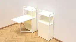Стіл книжка з етажеркою Практик 1 Ferrum-decor 1200x640x990 Білий метал ДСП Біле 16 мм (FRD-104618) - мініатюра 3