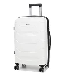Валіза середня M поліпропілен Worldline Airtex 282 74л 64×41×26см Білий