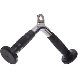 Ручка для тяги York Fitness V-подібна на трицепс з гумовими рукоятками, хром