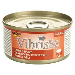 Вологий корм для котів Vibrisse, Тунець та яловичина, 70 г (C1018903)