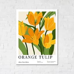 Картина-постер Brushme Оранжевые тюльпаны на холсте 30 x 40 см
