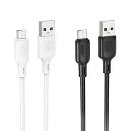 Кабель Borofone BX113 Lenny Silicone для Micro 2.4A/1 м белый