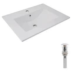 Раковина врізна меблева Qtap Albatross 620x460x180 White з донним клапаном QT01113060CW148473 - мініатюра 2