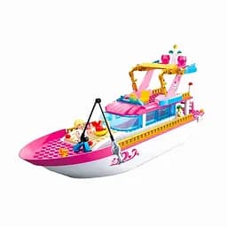 Конструктор Sluban M38-B0722 Прогулянковий катер з фігурками та рибальським набором, 212 деталей, різнокольоровий