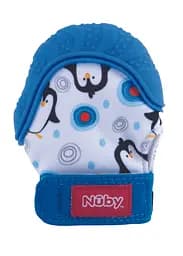 Рукавичка Nuby з силіконовим прорізувачем, 3+ міс., блакитний (6804blu)