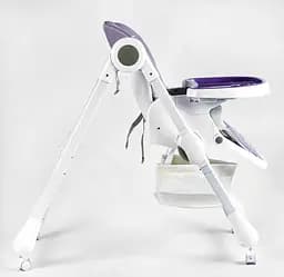 Стільчик для годування K-60290 Joy м'який чохол ПВХ, 4 колеса, знімний столик, кошик, в коробці (6989203550090) - мініатюра 3
