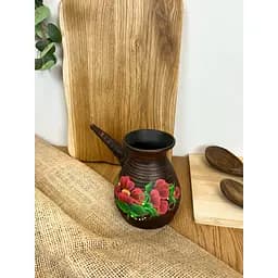 Турка керамическая (глиняная) Мак 500 мл