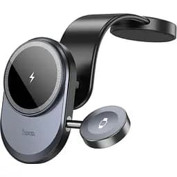 Автодержатель с беспроводной зарядкой Hoco HW28 Excelso 2-in-1 Black/Gray (630566) [151327]