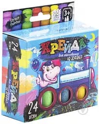 Мел для рисования на асфальте" тонкий 24 шт Укр MEL-02-05U