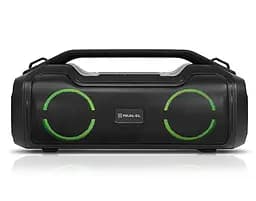 Колонка портативна 2.0 Real-El X-747 Black, 2 x 25 Вт, пластиковий корпус, Bluetooth, MicroSD/USB, IPX5, живлення від акумулятора