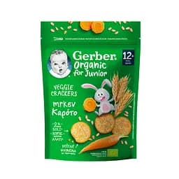 Крекери Gerber  пшеничні з морквою для дітей із 12 місяців органічний продукт
