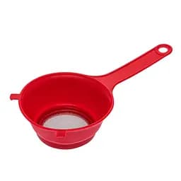 Сито дуршлаг с ручкой для процеживания и просеивания 18.5 см, Kitchette Красный 85108