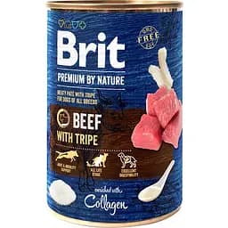 Влажный корм Brit Premium by Nature для собак говядина с потрохами 400 г