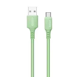 Кабель USB AM-Type-C, 1 м, зеленый, ColorWay, 2.4A (CW-CBUC042-GR)