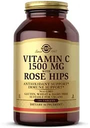 Витамины и минералы Solgar Vitamin C With Rose Hips 1500 mg, 180 таблеток