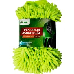 Щітка рукавиця для миття автомобіля Макарони EcoKraft ARM12 15x22 см (6900514220717)