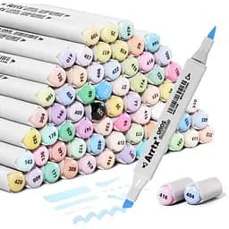 Спиртовые маркеры Arrtx OROS ASM-03-PT03, 66 цветов, пастельные оттенки.