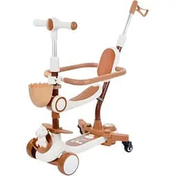 Самокат iTrike JR 3-085 5 в 1 коричневый