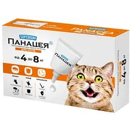 СУПЕРИУМ Панацея, противопаразитарные капли на холку для кошек, 4-8 кг
