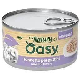 Вологий корм Oasy Cat Wet Natury Kitten для кошенят тунець у соусі 85 г
