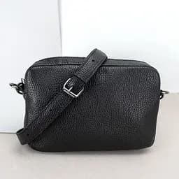 Сумка жіноча шкіряна кросбоді Handycover S409 чорна через плече маленька