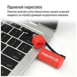 USB флеш накопичувач ColorWay Fire 64 GB USB 3.0 Red (CW-USBFE64) - мініатюра 9