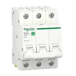 Автоматичний вимикач змінного струму Schneider RESI9 50А, 3P, крива C, 6кА
