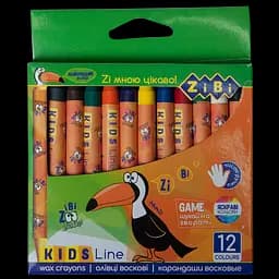 Олівці воскові ZiBi Kids Line 12 шт. (ZB.2481)