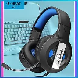 Ігрові навушники з мікрофоном Misde A8 Gaming гарнітура, геймерські навушники дротові з підсвічуванням (ST) - мініатюра 2