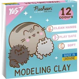 Пластилин Yes Pusheen 12 цветов 240 г (540669)