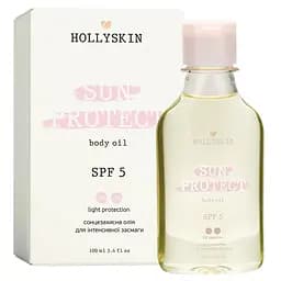 Сонцезахисна олія для інтенсивної засмаги Hollyskin Sun Protect SPF 5, 100 мл - мініатюра 2