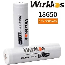 Акумулятор 18650 Wurkkos 3000 mAh літій-іонний Li-Ion для потужних ліхтариків 3,6V Випуклий плюс (19298) - мініатюра 3