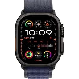 Смарт-годинник Apple Watch Ultra 2 GPS + Cellular 49mm Black Titan. Case w. Navy Alpine Loop - Medium (MYTF3+MYPX3) - мініатюра 2