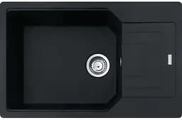 Franke Мийка кухонна Urban фраграніт прямокутник з крилом 780х500х220 мм чаша - 1 врізна оборотна UBG 611-78 XL чорний матовий